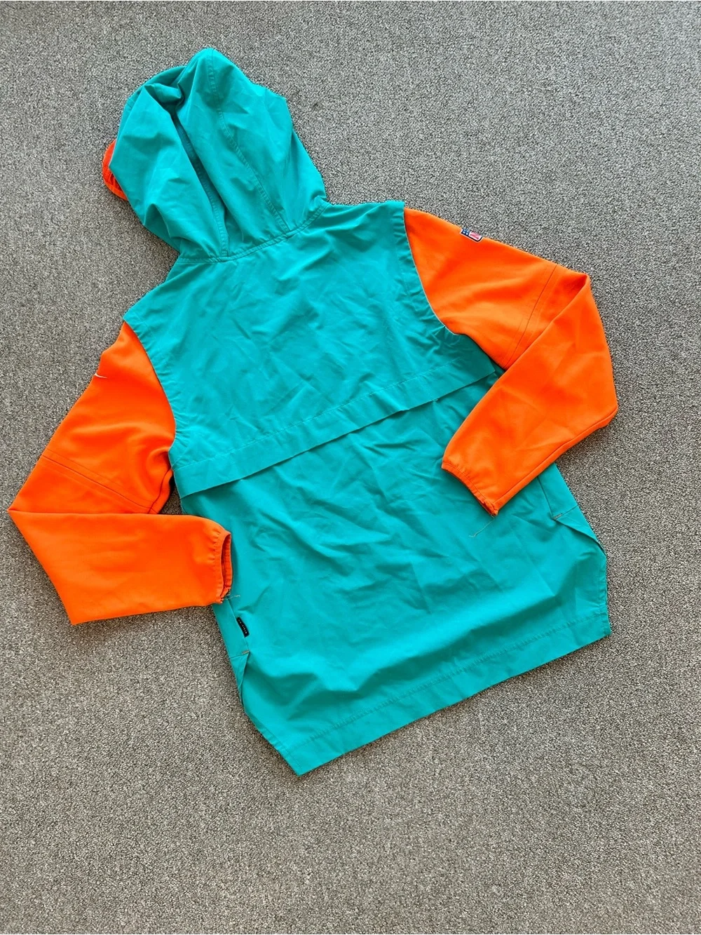 Miami Dolphins Nike NFL Hooded Windbreaker Pullover – Teal & Orange small